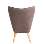 Poltrona con Pouf, Set Sedia e Ottomana per Soggiorno, Comoda Poltroncina Laterale per Camera da Letto, Superficie in Tessuto con Giunture Creative