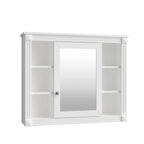 Mobile Bagno Moderno da 90cm con Lavabo Integrato e Specchiera, 2 Ante e 2 Cassetti