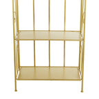 Scaffale pieghevole alto a 5 ripiani in metallo a spirale per interni ed esterni - Oro o Bianco - Roche River Decor