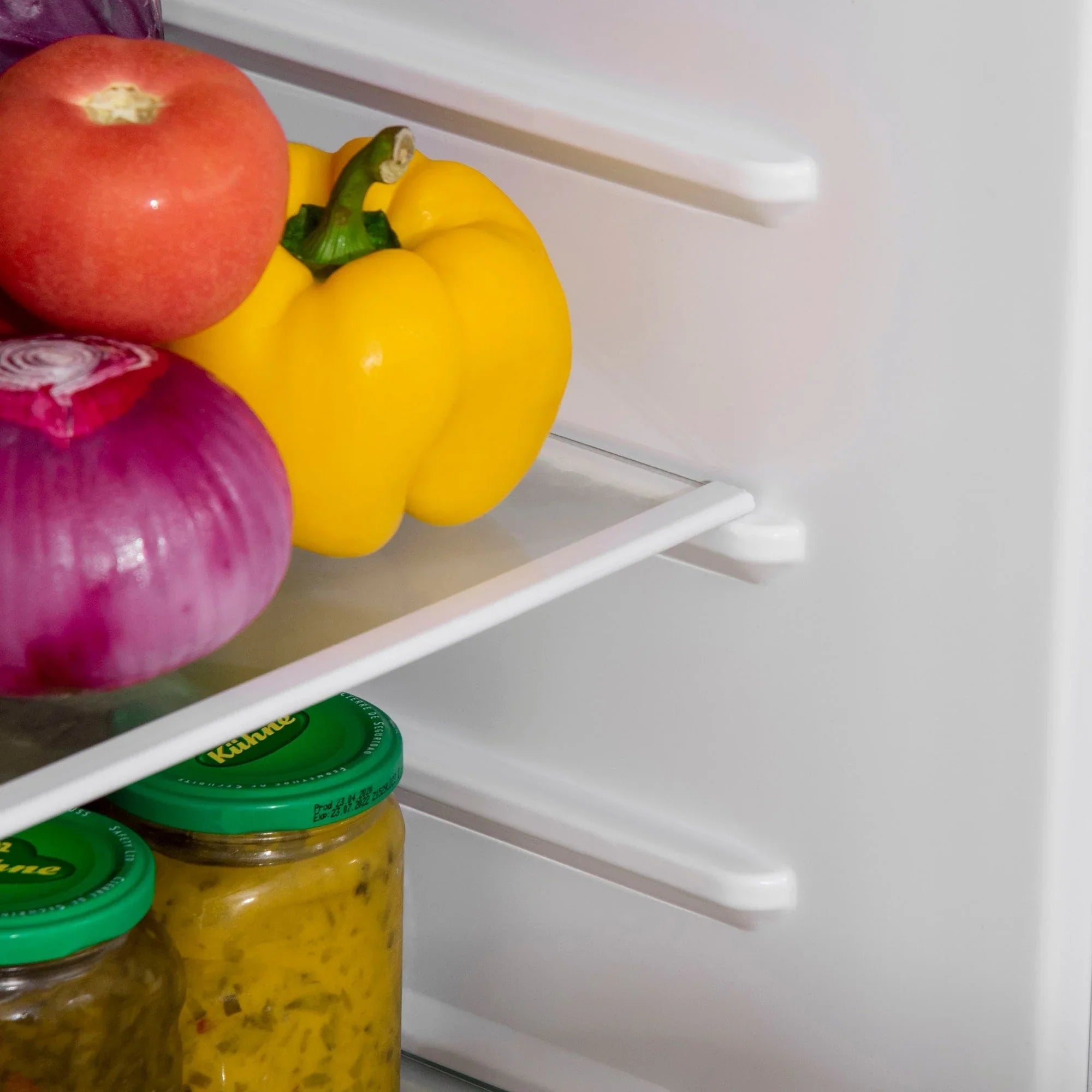 Mini Frigo da 90 litri con congelatore, Frigorifero Compatto Monoporta con Termostato Regolabile per Camera da Letto