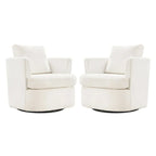 Fauteuils pivotants modernes Chenille pour salon