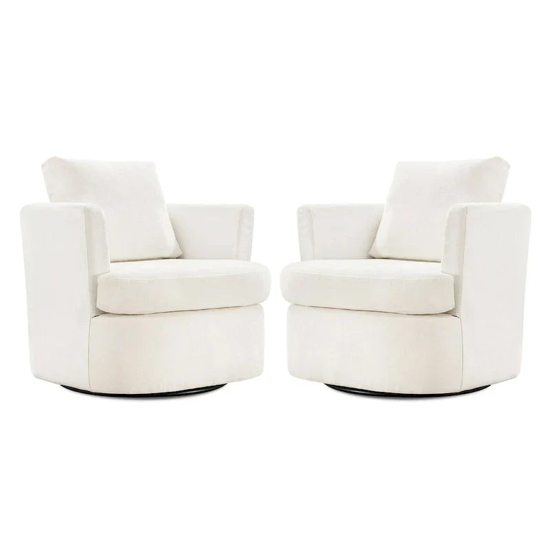 Fauteuils pivotants modernes Chenille pour salon