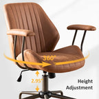 Sedia da ufficio ergonomica in pelle scamosciata Sedia da scrivania Supporto lombare