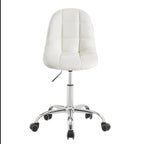 Sedia da ufficio senza braccioli Javlergo, sedia da scrivania regolabile in altezza con ruote