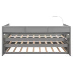 Whisen Twin XL Daybed in Legno con 2 Letti Estraibili, 3 Vani portaoggetti, 1 Luce Gratuita e USB per la Ricarica