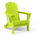 Polytrends Laguna Sedia Adirondack Pieghevole da Esterno per Patio Resistente allo Sbiadimento e alle Intemperie