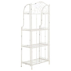 SAFAVIEH Bryn Scaffale da panettiere da esterno a 4 ripiani in ferro battuto vittoriano - 25 pollici L x 15 pollici P x 63 pollici H - 25 L x 15 P x 63 H