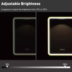Mobiletto a specchio a LED nero/bianco/oro, anta singola, cerniera sinistra o destra, a incasso o a parete
