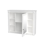 Mobile Bagno Moderno da 90cm con Lavabo Integrato e Specchiera, 2 Ante e 2 Cassetti