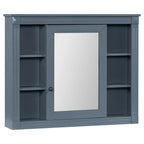 Mobile Bagno Moderno da 90cm con Lavabo Integrato e Specchiera, 2 Ante e 2 Cassetti