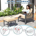AECOJOY Set di mobili da giardino a 7 pezzi in alluminio Set da conversazione per esterni