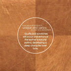 Pouf Jarmo Poly & Bark con Tavolino Regolabile in Noce - Vera Pelle Italiana Pieno Fiore