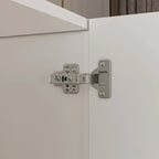 Armadio moderno freestanding in legno massiccio con ripiani