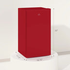 Mini Frigo da 90 litri con congelatore, Frigorifero Compatto Monoporta con Termostato Regolabile per Camera da Letto