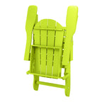 Polytrends Laguna Sedia Adirondack Pieghevole da Esterno per Patio Resistente allo Sbiadimento e alle Intemperie