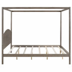 Letto a piattaforma a baldacchino King Size con testiera e gambe di supporto