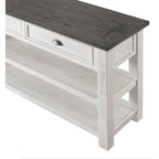 The Gray Barn Downington Consolle da Divano in Legno Massello a 2 Cassetti