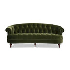 Divano Chesterfield trapuntato in velluto La Rosa 84 Mid-Century Modern