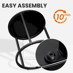 Poltrone Papasan da Esterno con Cuscino in Rattan PE, Comode Poltrone da Patio con Tavolino Laterale