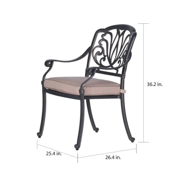 Set da pranzo Manasquan da 13 pezzi in alluminio canna di fucile di Havenside Home