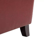 Ensemble de 2 fauteuils inclinables modernes en cuir véritable Elisabete avec garniture cloutée vintage pour salon et chambre à coucher | ART OF LIVING DESIGNS