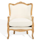Poltrona con orecchioni Kali Oak in lino naturale - 34Lx34Px40H