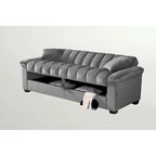 Divano letto convertibile in velluto da 82,7" con 2 cuscini