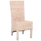 Set di 2 sedie da pranzo in vimini naturale 48L x 56P x 104A cm, stile Boho Coastal