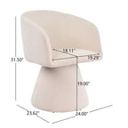 Christopher Knight Home Yodsak Set da Pranzo Moderno a 7 Pezzi in Legno e Metallo con Sedie Girevoli a 180