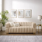 Divano moderno in tessuto a nido d'ape, comodo divano per il tempo libero