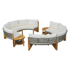 Ensemble de jardin 6 places avec coussins et 1 table basse