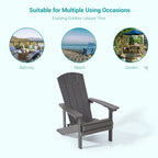 Bonosuki Sedie Adirondack da Esterno in Legno Resistente alle Intemperie - Set da 4