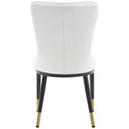 Bekrvio Sedie da Sala da Pranzo Set da 6, Moderne Imbottite in Ecopelle con Schienale Alto, Gambe in Metallo, Sedie da Cucina Senza Braccioli per Soggiorno Sala da Pranzo