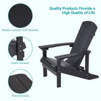 Bonosuki Sedie Adirondack da Esterno in Legno Resistente alle Intemperie - Set da 4