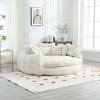 Comodo divano letto matrimoniale Loaf, divano letto oversize con braccioli