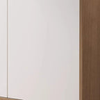 Credenza grande in legno e vetro con alzata superiore