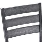Sedie da pranzo in legno con schienale a doghe, set da 4