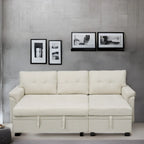 Divano sezionale reversibile con letto estraibile, chaise longue con contenitore nascosto, gambe durevoli,