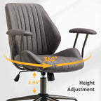 Sedia da ufficio ergonomica in pelle scamosciata Sedia da scrivania Supporto lombare