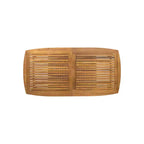 Set da pranzo da esterno allungabile da 7 pezzi con sedie impilabili, tavolo in legno di acacia