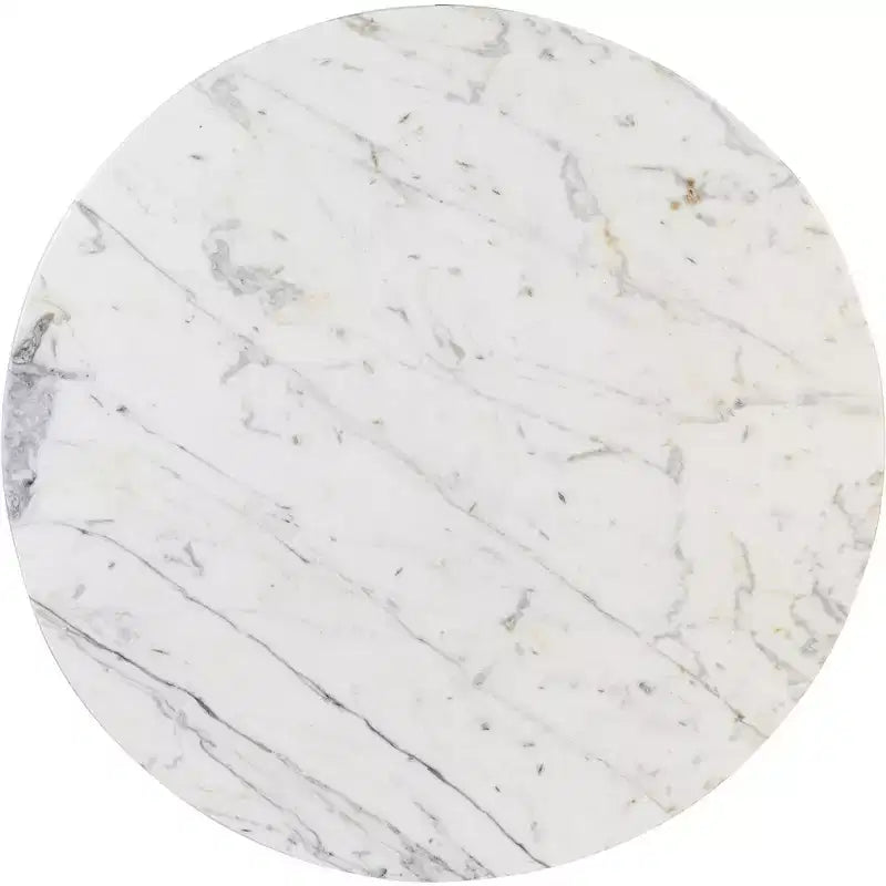 Tavolino da caffè rotondo in marmo con gambe a sfera, multicolore, 4-6 posti a sedere