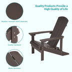 Bonosuki Sedie Adirondack da Esterno in Legno Resistente alle Intemperie - Set da 4