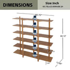 Christopher Knight Home Elliot Scaffale Moderno in Legno a 6 Ripiani Aperto per Esposizione e Archiviazione