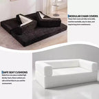 Canapé-lit convertible 5-en-1 80.7 – Côtelé, 1200 lbs, Aucun assemblage requis