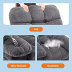 Poltrona reclinabile manuale, poltrona reclinabile ergonomica in tessuto traspirante con tasche laterali, divano singolo, adatta per soggiorno e camera da letto