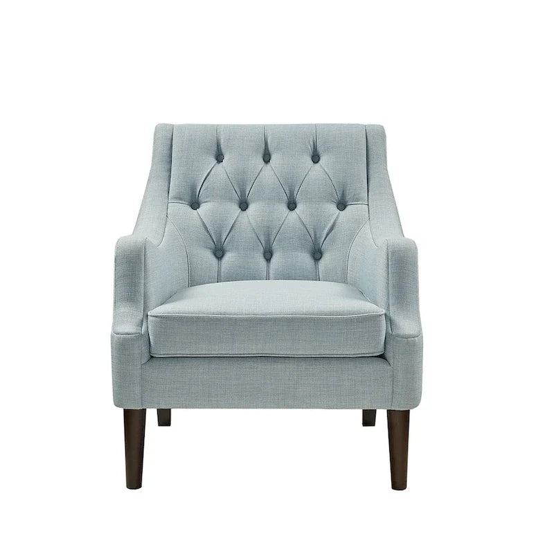 Poltrona moderna accent con bottoni capitonné