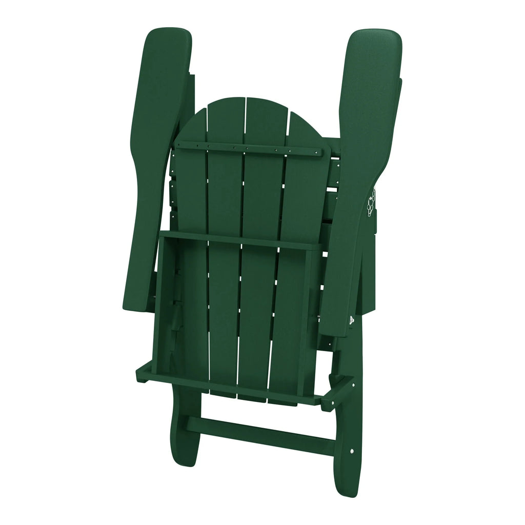 Polytrends Laguna Sedia Adirondack Pieghevole da Esterno per Patio Resistente allo Sbiadimento e alle Intemperie