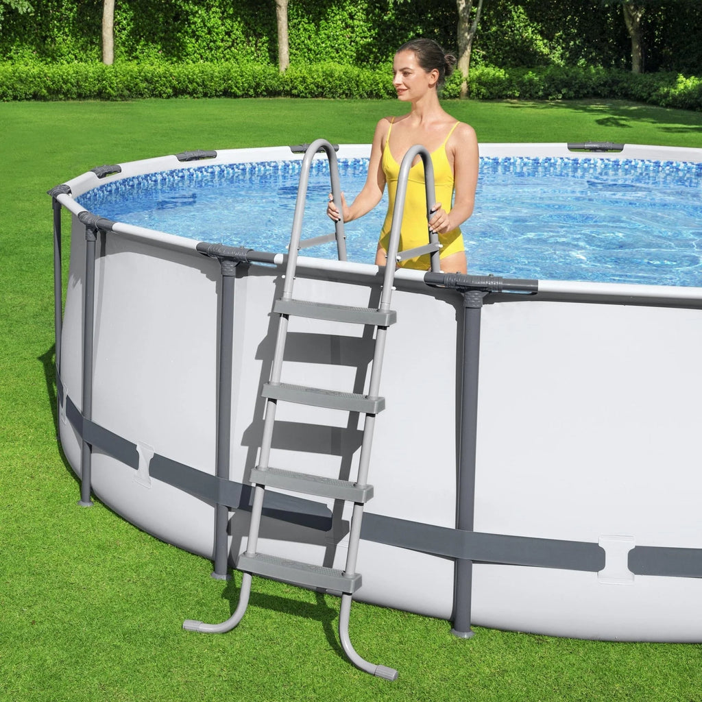 Piscina Fuori Terra Rotonda Bestway Steel Pro MAX con Pompa e Copertura