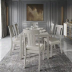Set da pranzo classico in legno a 7 pezzi CraftPorch
