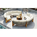 Ensemble de jardin 6 places avec coussins et 1 table basse